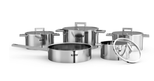 Bộ nồi chảo inox 5 món Kaff KF-DIAMON09304