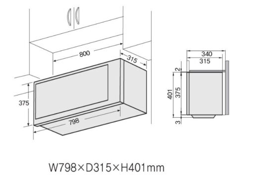 Máy sấy bát Kaff KF-DRD800KR 216W