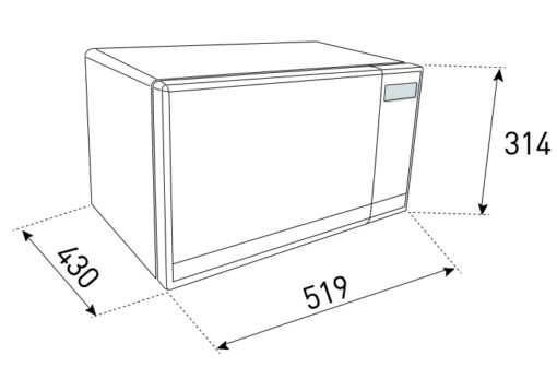 Lò vi sóng Kaff KF-EM036ALMB 34 lít