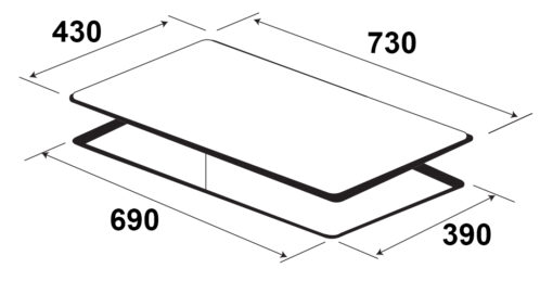Bếp điện Kaff 2 vùng nấu KF-FL101CC 4400W