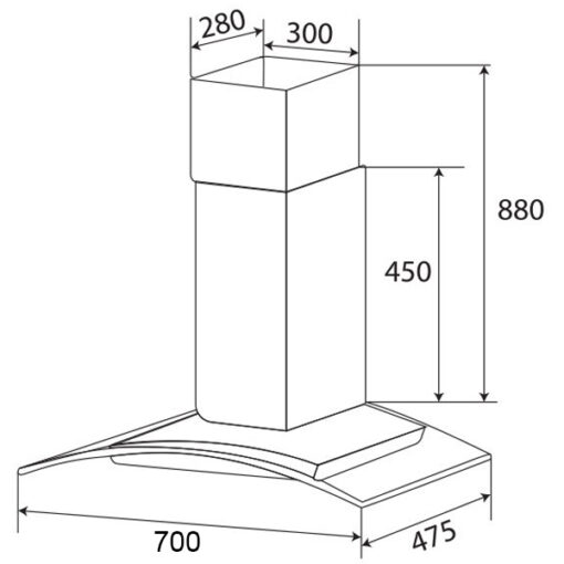 Máy hút mùi Kaff KF-GB702 70cm