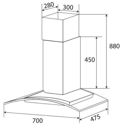 Máy hút mùi Kaff KF-GB705 70cm