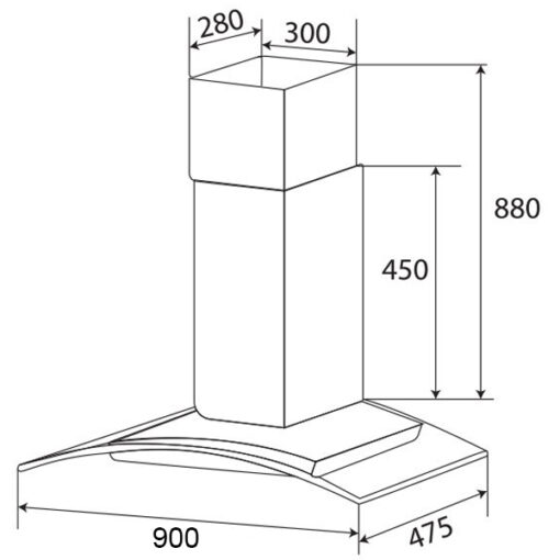 Máy hút mùi Kaff KF-GB905 90cm