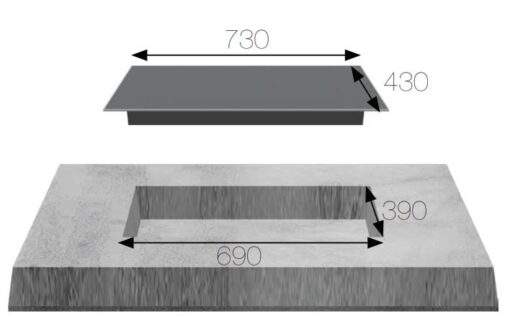 Bếp từ Kaff 2 vùng nấu kính Euro Platinum KF-GT70038II 4400W