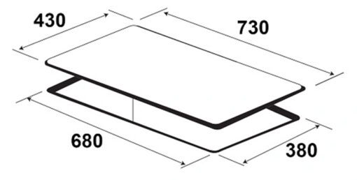 Bếp từ 2  vùng nấu Kaff KF-HID7348II 4000W