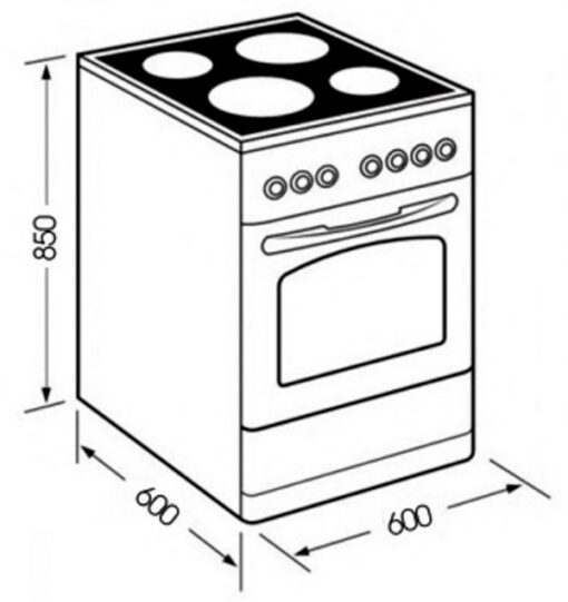 Bếp 4 từ kết hợp lò nướng Kaff KF-IK60850 65 lít