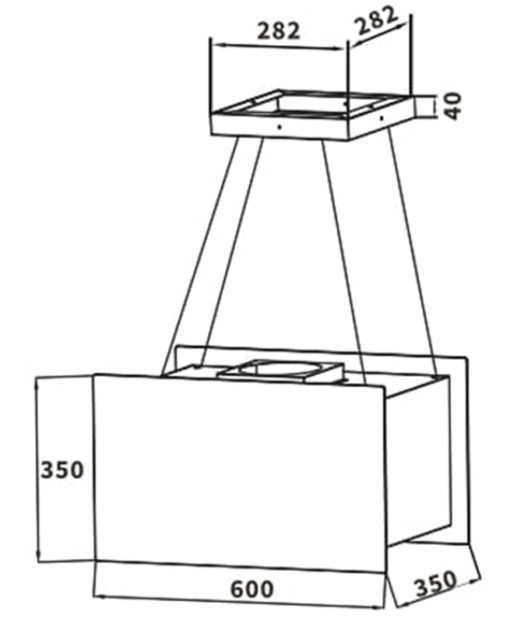 Máy hút mùi chữ T Kaff KF-IS991GH 90cm