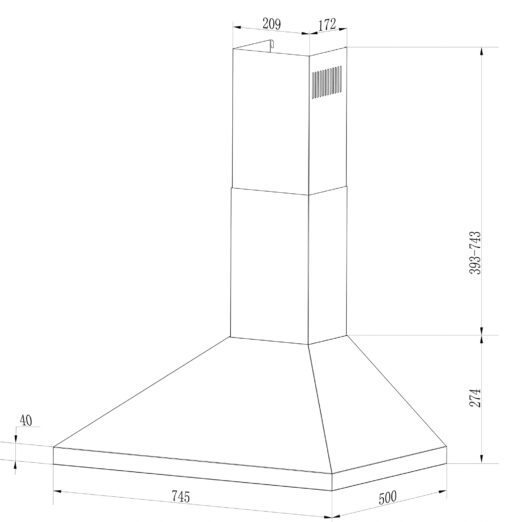 Máy hút mùi Kaff KF-PYRA750 75cm