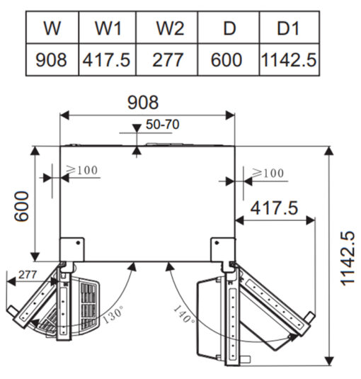 Tủ lạnh 2 cánh Kaff KF-SBS600BWT 573 lít