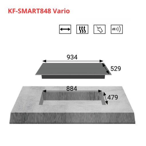 Bếp từ đa điểm Kaff KF-Smart848Vario 11000W