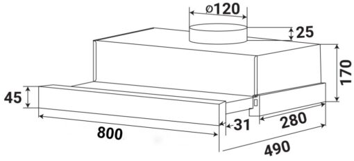 Máy hút mùi Kaff KF-TL1008B 80cm