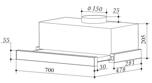 Máy hút mùi Kaff KF-TL700ST 70cm