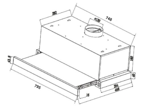 Máy hút mùi Kaff KF-TL800 80cm