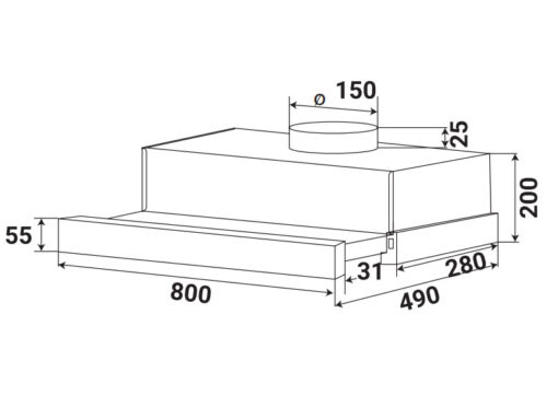 Máy hút mùi Kaff KF-TL800ST 80cm