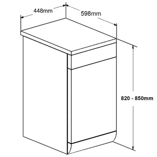 Máy rửa bát Kaff 10 bộ KF-W45A1A401J 9 lít