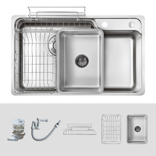 Chậu rửa inox Kluger 80cm KH8048SL Plus