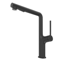 Vòi rửa Kluger dây rút nóng lạnh đen nhám KLF0001B