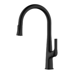 Vòi rửa Kluger dây rút nóng lạnh đen nhám KLF0002B