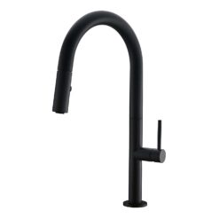 Vòi rửa Kluger dây rút nóng lạnh đen nhám KLF0010B