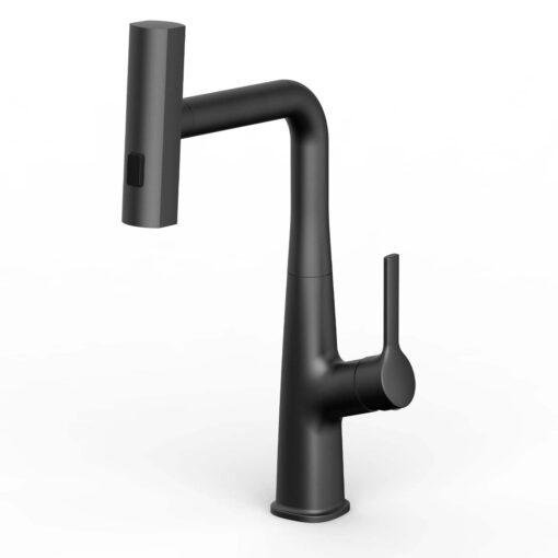 Vòi rửa Kluger dây rút nóng lạnh RO đen nhám KLF0018B