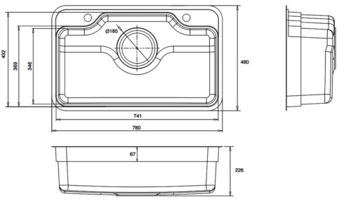 Chậu rửa Kluger KU7844FS Plus