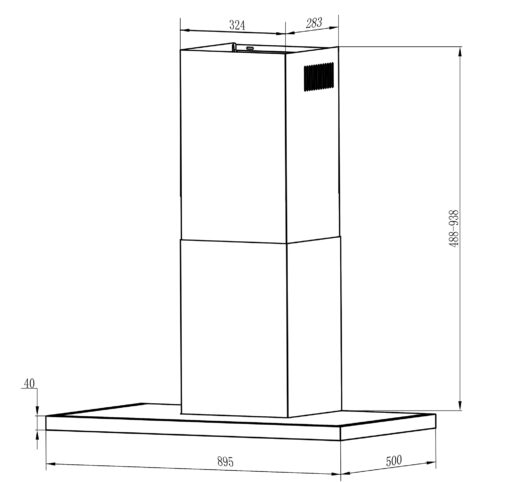 Máy hút mùi Kaff KF-991B New Black 90cm