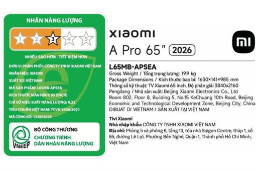 Tivi QLED Xiaomi A Pro 4K 65 inch L65MB-APSEA