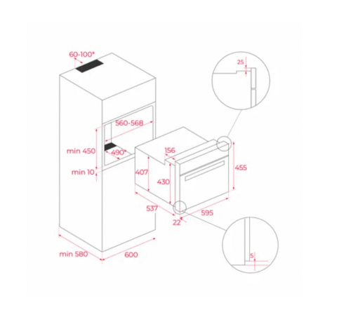 Lò vi sóng kết hợp nướng Teka MLC 844 45 lít