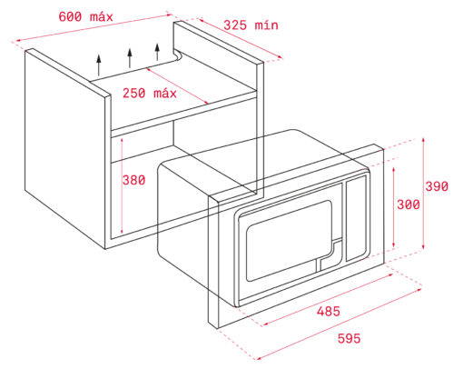 Lò vi sóng kết hợp nướng Teka MS 620 BIS 20 lít