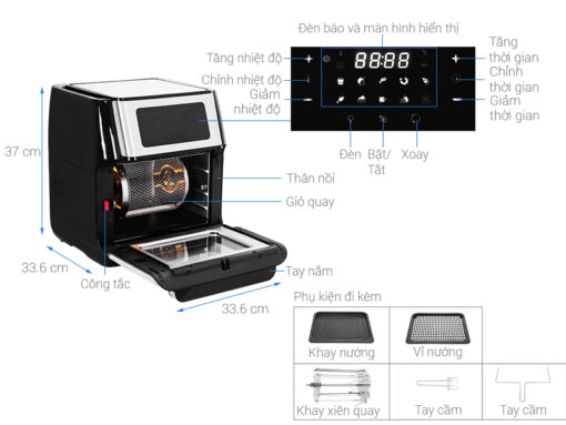 Nồi chiên không dầu Kalite Q10 10 lít
