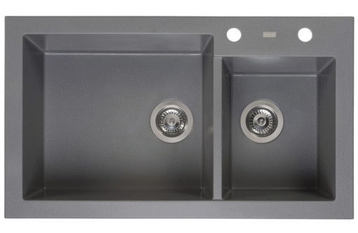 Chậu rửa 2 hố lệch Reginox 86cm đá Amsterdam 25 R31094 xám