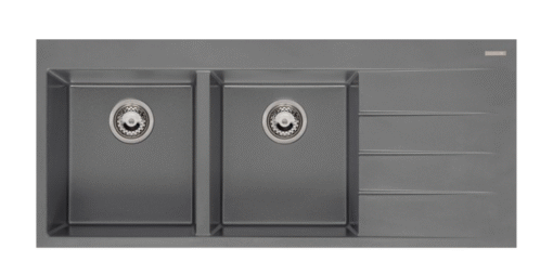 Chậu rửa 2 hố Reginox 116cm R33760 xám có bàn chờ