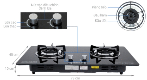 Bếp gas âm cao cấp Sunhouse SHB6636