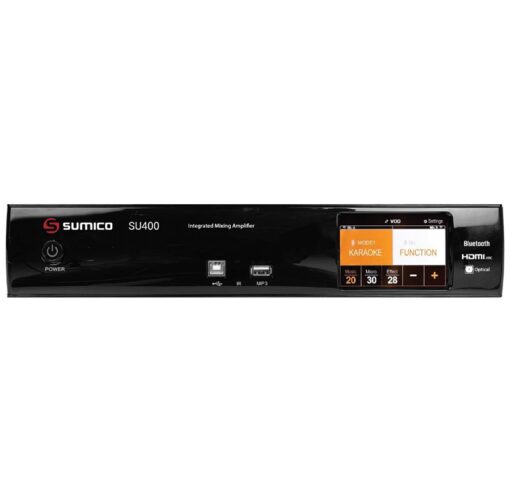 Amply Sumico SU400 2 kênh, 400W/CH, Bluetooth kèm điều khiển 2 micro