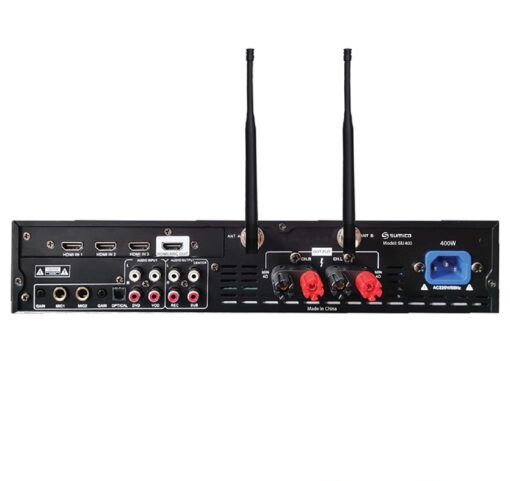 Amply Sumico SU400 2 kênh, 400W/CH, Bluetooth kèm điều khiển 2 micro
