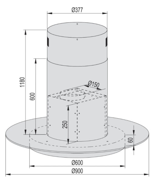 Máy hút mùi đảo D'mestik TL4099 DMK 200W