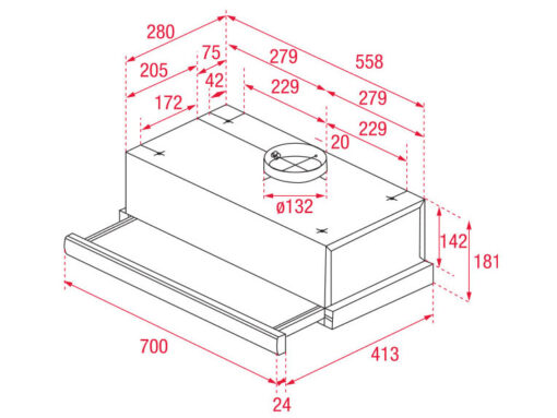 Máy hút mùi Teka TL7310SS 70cm 146W