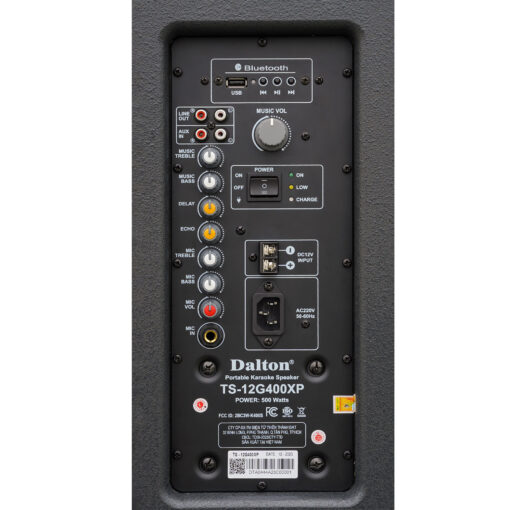 Loa Dalton TS-12G400XP bass 30cm 500W 28kg Bluetooth 5.2 pin 4h kèm 2 Micro