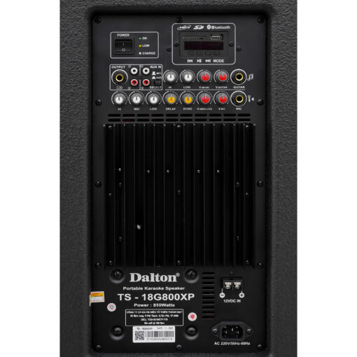 Loa Dalton TS-18G800XP bass 50cm 850W 44kg pin 5h Bluetooth 5.2, kèm 2 Micro