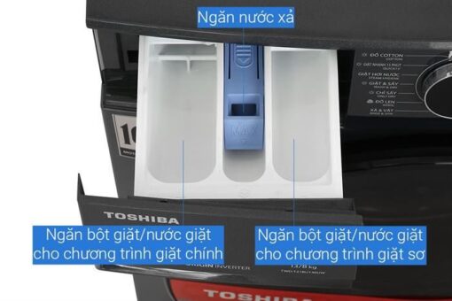 Máy giặt cửa trước13kg sấy 8kg Toshiba Inverter TWD-T21BU140UWV(MG) lồng ngang