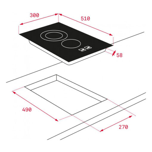 Bếp hồng ngoại Teka TZC 32320 TTC BK 112540002 Quartzium 2900W