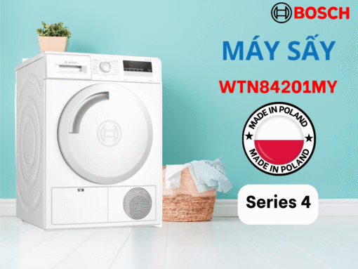 Máy sấy quần áo Bosch 8kg WTN84201MY Serie 4