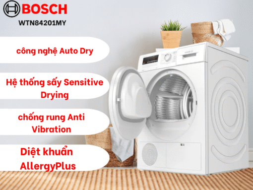 Máy sấy quần áo Bosch 8kg WTN84201MY Serie 4