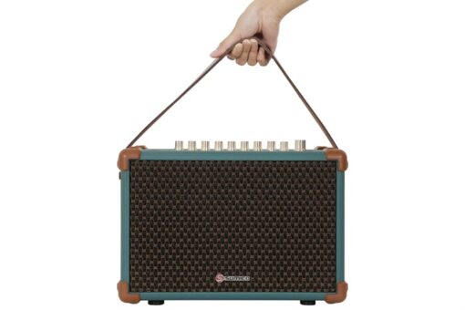 Loa karaoke xách tay Sumico 100W 2 micro kèm điều khiển BELLA 42 Blue