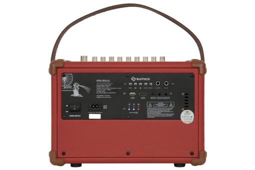 Loa karaoke xách tay Sumico 100W 2 micro kèm điều khiển BELLA 42 Red