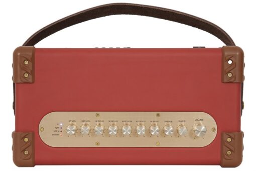 Loa karaoke xách tay Sumico 100W 2 micro kèm điều khiển BELLA 42 Red