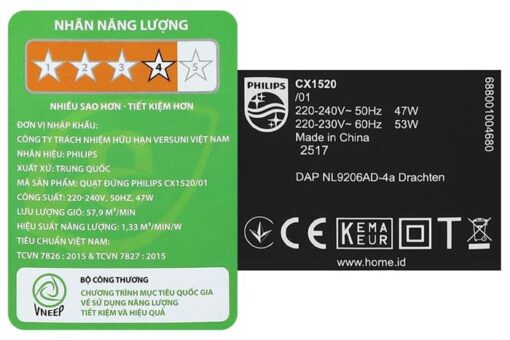 Quạt cây 6 cánh Philips CX1520/01 có điều khiển