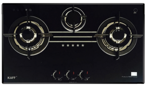 Bếp gas âm inox 304 Kaff 3 vùng nấu KF-321