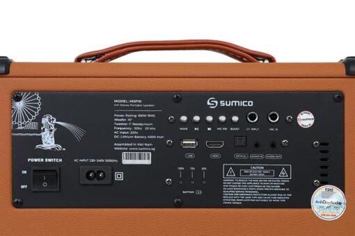 Loa karaoke xách tay Sumico 100W 2 micro MSP10A