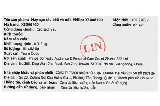 Máy cạo râu khô và ướt Philips X5006/00